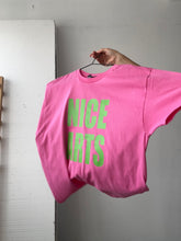 Load image into Gallery viewer, NICE ARTS Made to Order Tee - Pink with Green