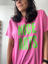 Load image into Gallery viewer, NICE ARTS Made to Order Tee - Pink with Green