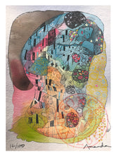 Load image into Gallery viewer, Day 12a/100 "The Kiss" ART PRINT from #watercolourconversation