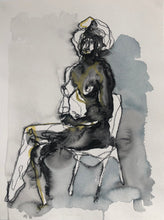 Load image into Gallery viewer, Drawn 6 (2022) charcoal and watercolour on paper