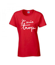 Load image into Gallery viewer, JE SUIS TROP tee Women's - RED Medium SAMPLE