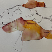 Load image into Gallery viewer, Reclining Red (2022) ink on paper