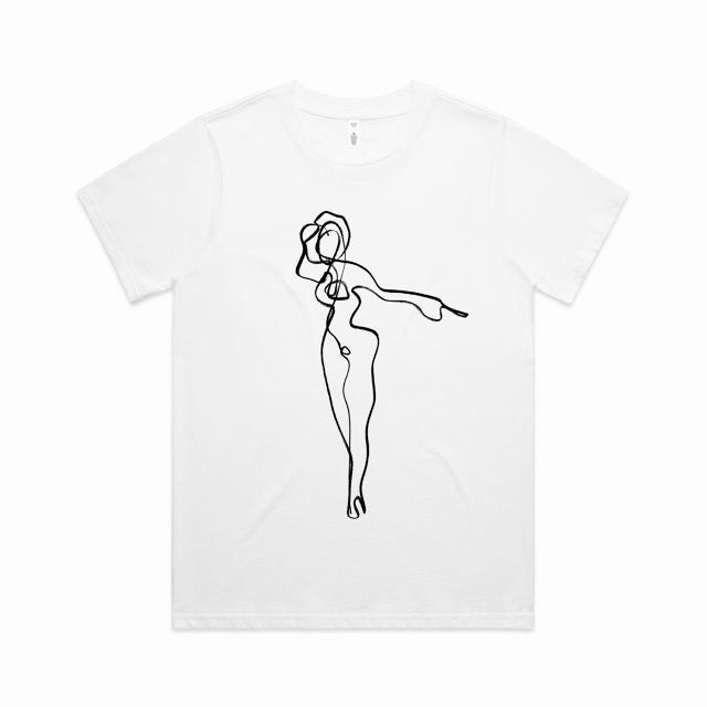 15 SECOND SKETCH - Boxy Crew Neck - Women's WHITE