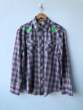 Load image into Gallery viewer, FM WESTERN - Vintage Youngbloods Westernwear Shirt w Neon Green embroidery
