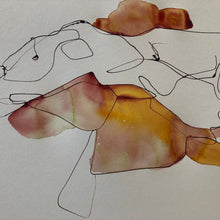 Load image into Gallery viewer, Reclining Red (2022) ink on paper

