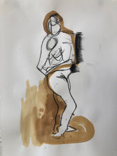 Load image into Gallery viewer, &#39;She 13&#39; - conte and ink on paper 2022
